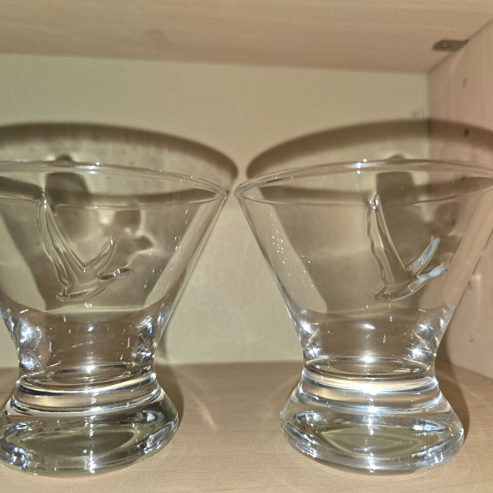 Grey Goose Clear Cocktail Glasses Set of 2
